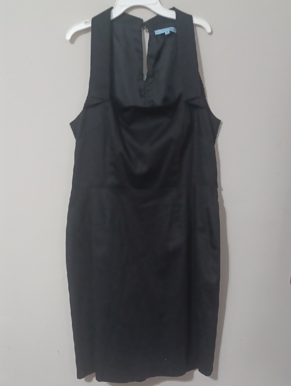 ANTONIO MELANI Black Sleeveless Midi Sophisticated Sheath Dress. NWOT. Size 12